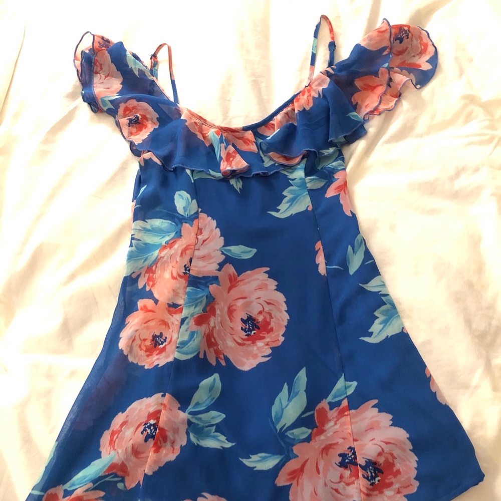 Want & Need Blue and Pink Dress